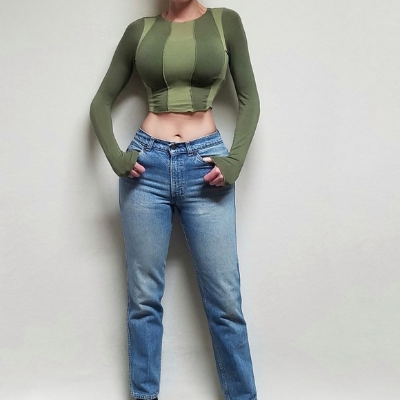 VINTAGE 80s Levi's 405 Orange Tab Light Stone Wash High Rise Straight Leg Jean 4 - Picture 2 of 14